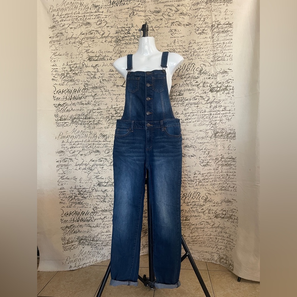 L Wax Jean Dark Blue Women's Overalls